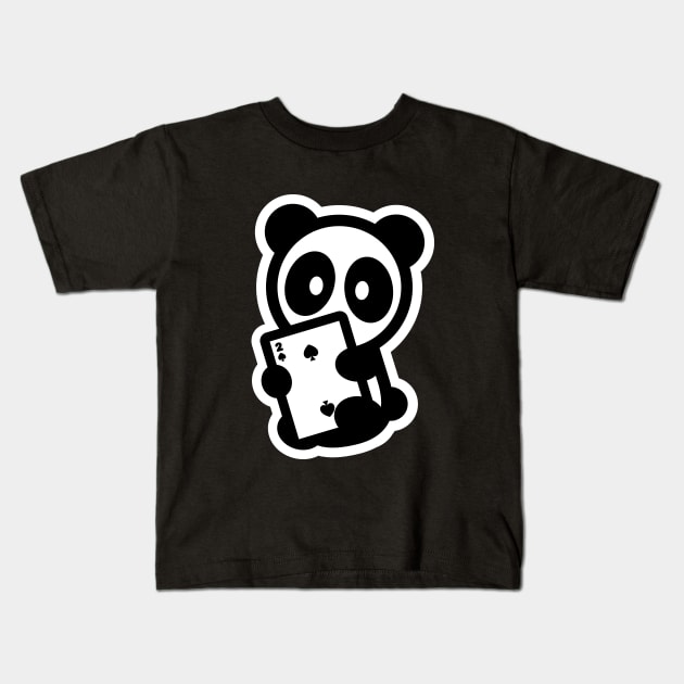 Panda Big Two 13 Bambu Brand Chinese Card Game Poker Gamble Spade Kids T-Shirt by Bambu